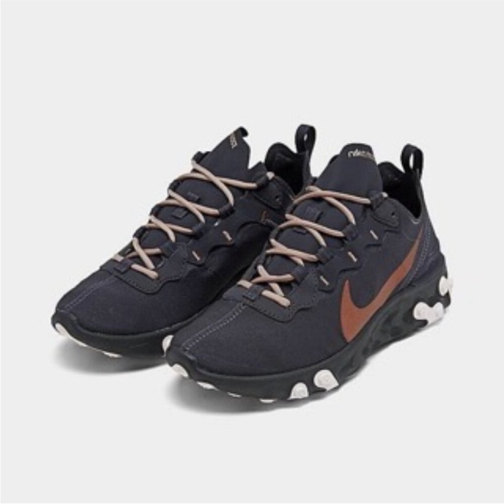 Nike React Element 55 Oil Grey Copper Sneaker
